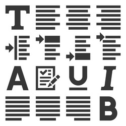 text write and edit icons set vector image