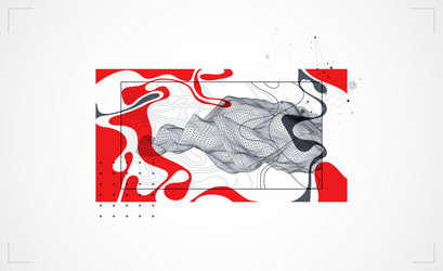 abstract art wireframe background modern science vector image