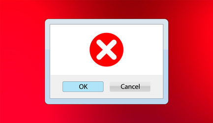 digital window with warning message you have been vector image