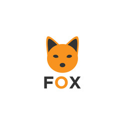 Creative fox head logo symbol design Royalty Free Vector