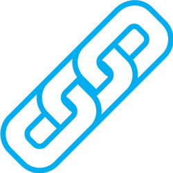 Interconnection linear icon concept vector