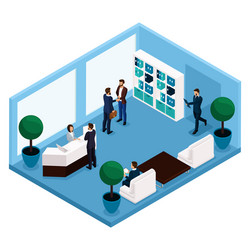 Dining room isometric composition Royalty Free Vector Image