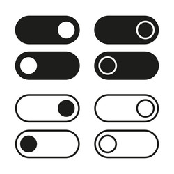 switch element button enable disable toggle vector image