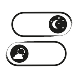 Switch element button for light or dark theme vector