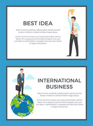 Best idea international business set of banners vector