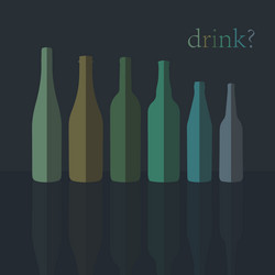 bottles icons flat design vector