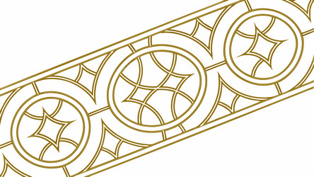 geometric ornate pattern border element design vector image