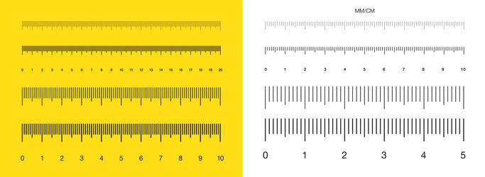 ruler measuring scale markup for rulers vector image