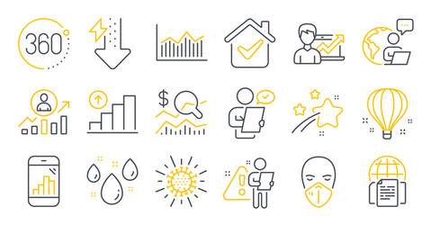 Set science icons such as internet documents vector