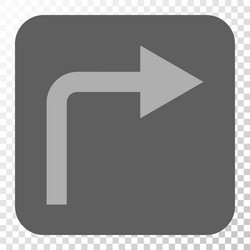 turn right rounded square button vector image