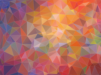 abstract multicolored mosaic triangle background vector image