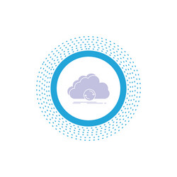 cloud syncing sync data synchronization glyph vector image