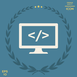 coding symbol icon vector image