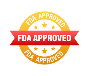 fda approved grunge rubber stamp on white Vector Image
