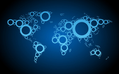 Global Map Pattern vector image