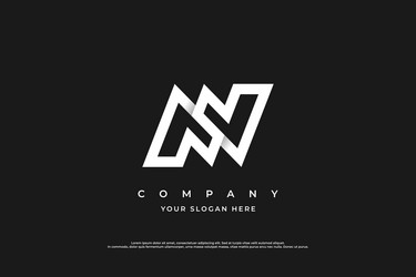 Initial letter sn logo or ns design Royalty Free Vector