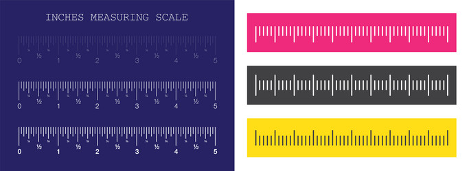 ruler measuring scale markup for rulers vector image