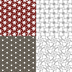 set of pattern modern stylish texture repeating vector