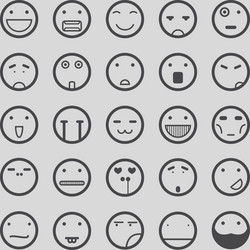 Set of smiley icons with different emotions Vector Image