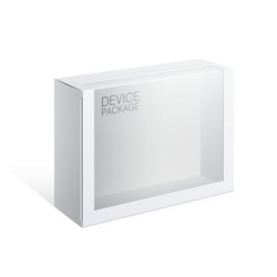 Transparent Plastic Window Box vector image