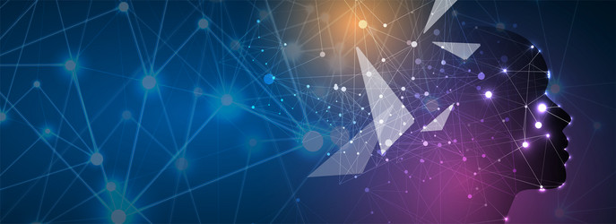 artificial intelligence technology web background vector image