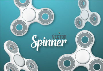 Fidget spinner banner 3d realistic modern vector