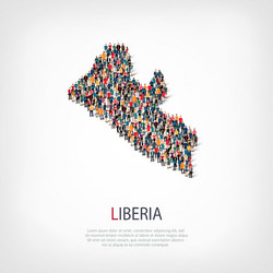 people map country liberia vector