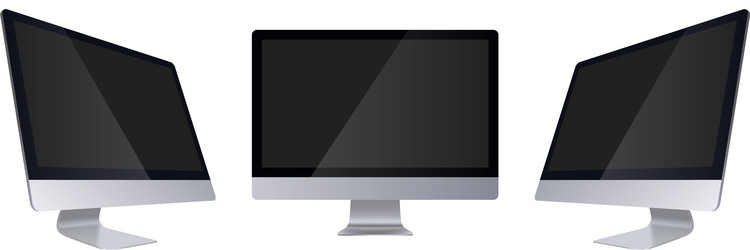 realistic computer display vector image