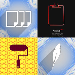 set of abstract backgrounds with different web vector image