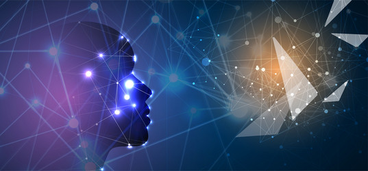 artificial intelligence technology web background vector image