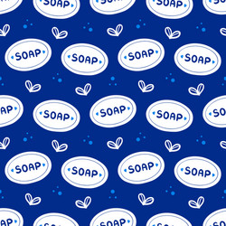 Bar soap with bubbles pattern background vector