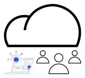cloud networking with decentralized finance vector image