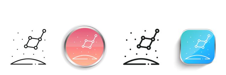 constellation icon thin linear regular and button vector image