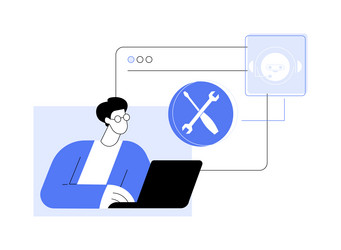 get software support isolated cartoon vector image