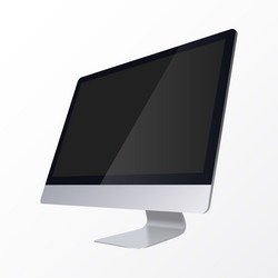 realistic computer display isolated vector image