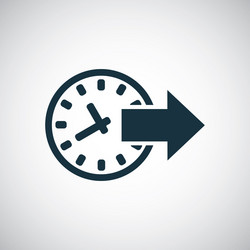 time arrow icon for web and ui on white vector image
