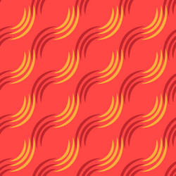 diagonal wavy line on red seamless pattern vector image