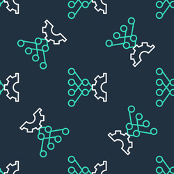 line neural network icon isolated seamless pattern vector image
