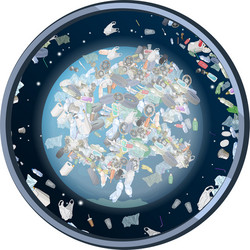 problem pollution planet space vector image