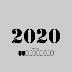 progress bar showing loading 2020 vector image