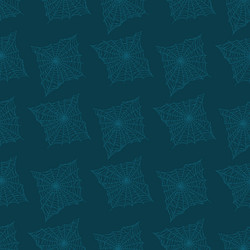 seamless pattern spider web isolated on teal vector image