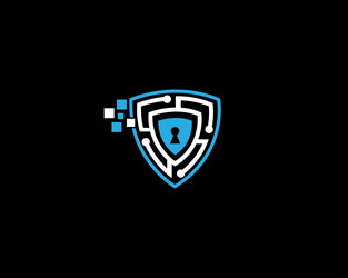 Dot connection letter b tech logo Royalty Free Vector Image