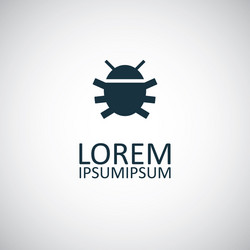 Bug icon for web and ui on white background vector