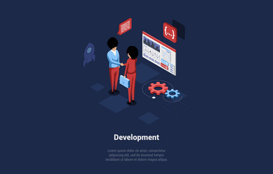concept of development with high technologies vector image
