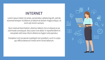 Internet banner multicolor vector