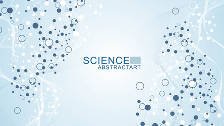modern abstract molecules structure for science vector image
