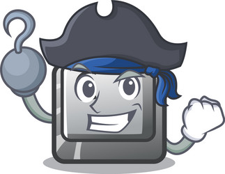 pirate button c on a keyboard character vector image
