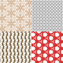 set of pattern modern stylish texture repeating vector