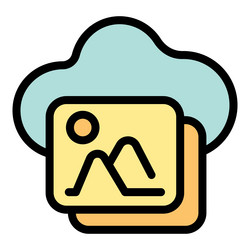 cloud computing storing images online data storage vector image