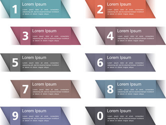 design elements with numbers vector image